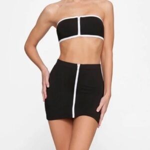 SKIMS Sporty Zipper Swim Mini Skirt NWT size XXS